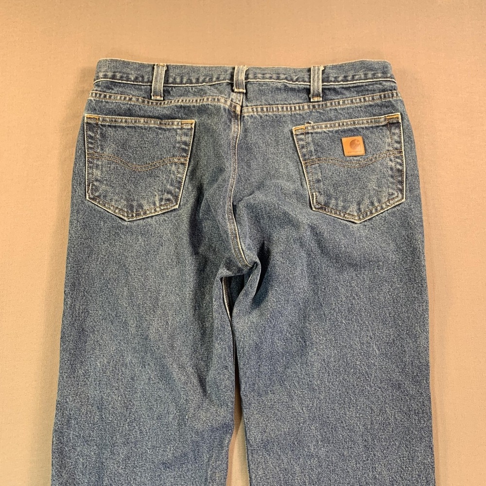 Carhartt B480 DVB Jeans Mens 38x30 Blue Traditional Fit Straight Denim‎ Workwear